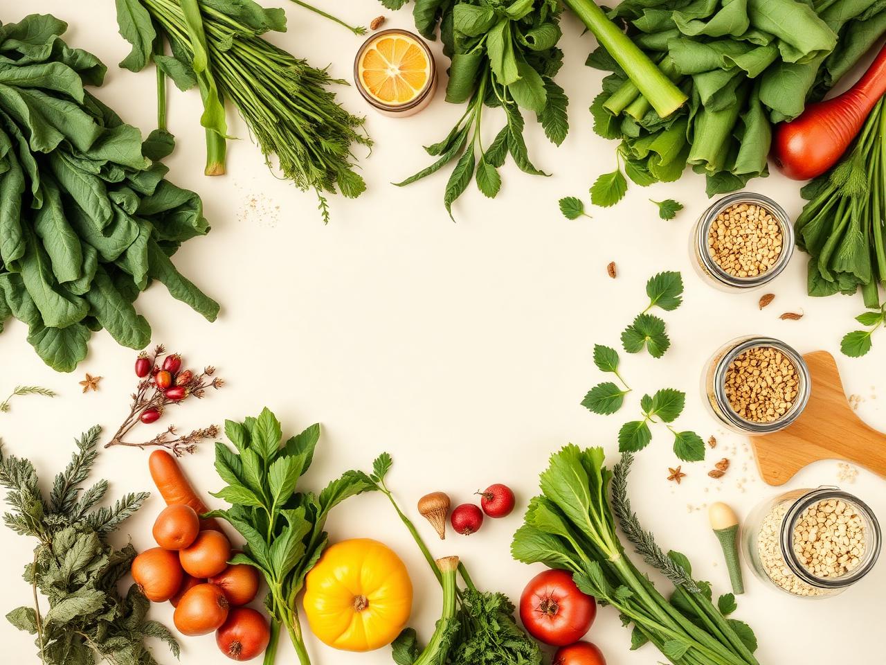 Fresh groceries flat lay